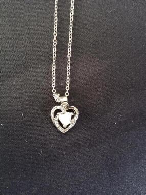 Simulated opal stone necklace